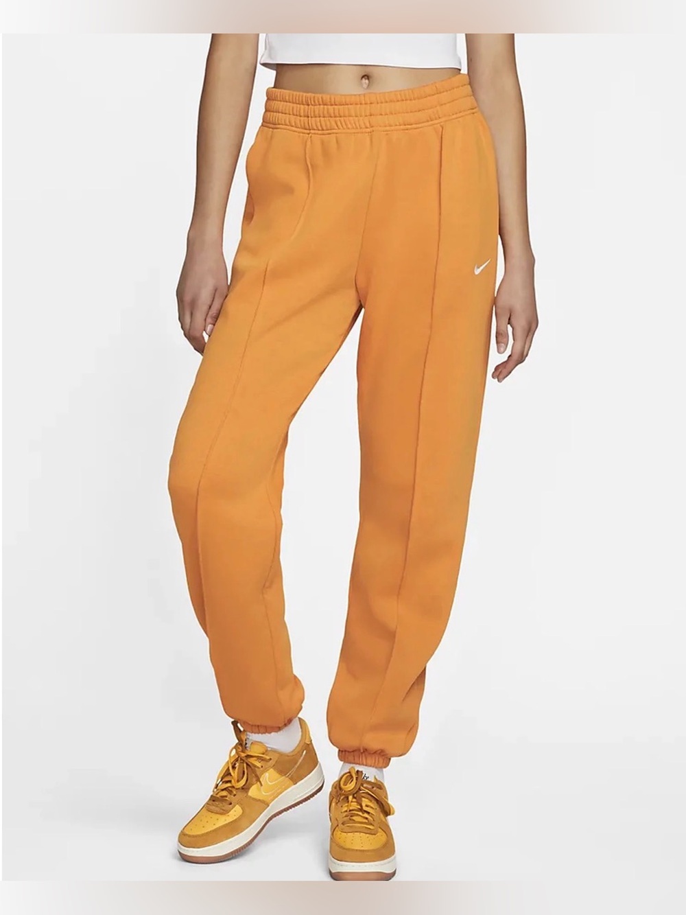 Nike Sportswear Essential Collection Fleece Pants - mustard - size small